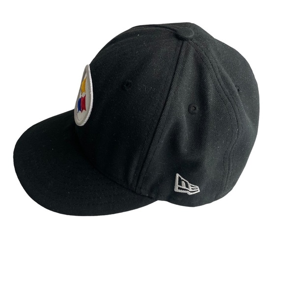 Pittsburgh Steelers Cap New Era 59Fifty Fitted Black Baseball Hat‎ Size 7 1/4 - Picture 3 of 10